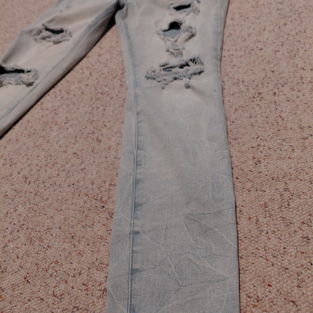 PacSun Light Blue Distressed Skinny Jeans - Picture 5 of 14